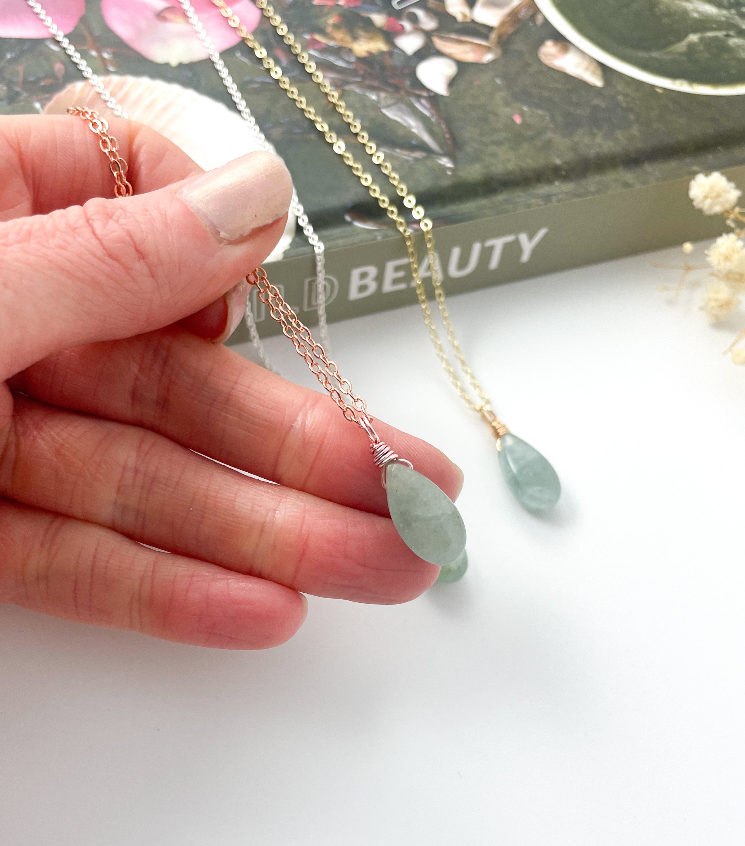 Aquamarine Drop - 18 inch