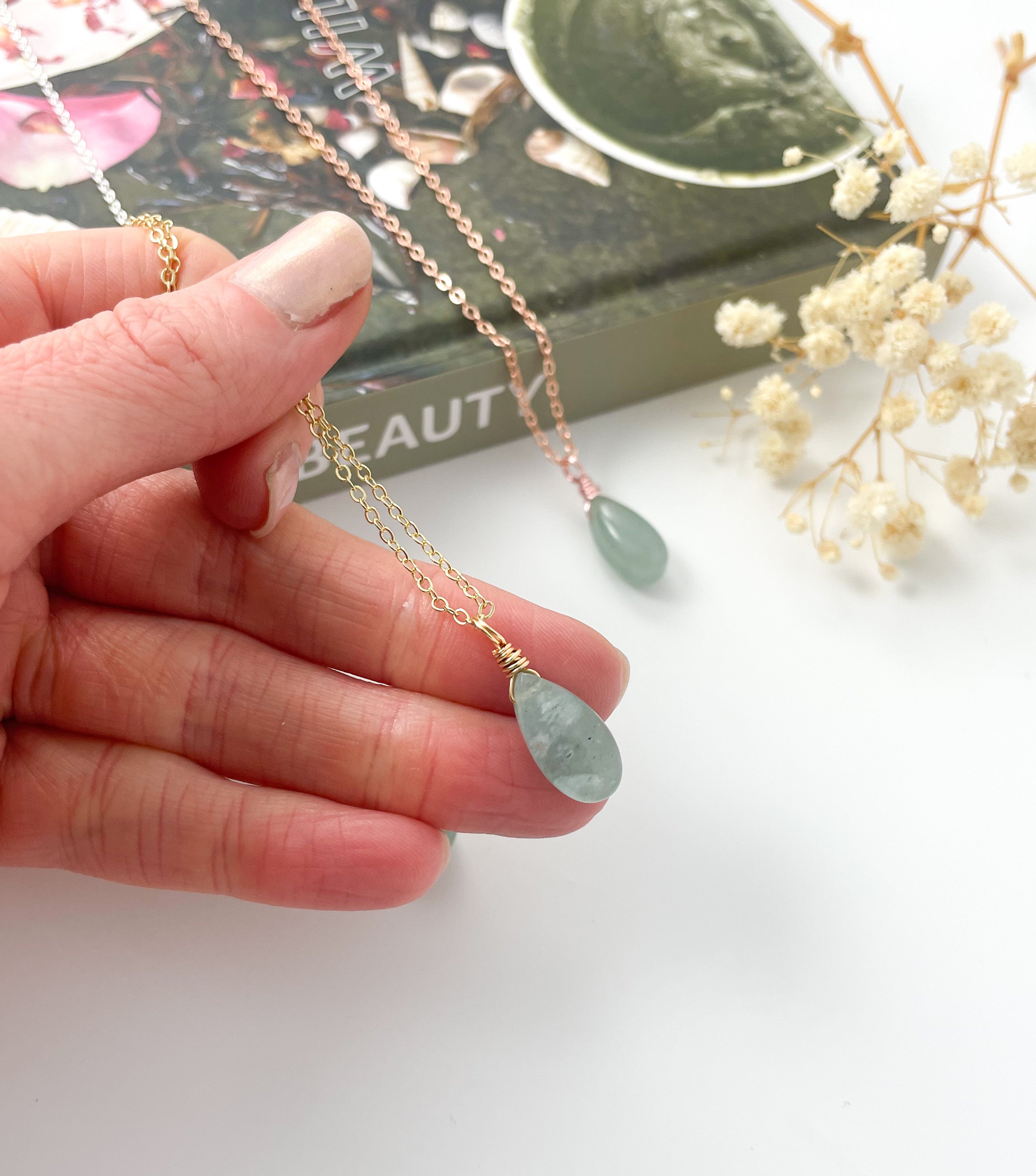 Aquamarine Drop - 18 inch