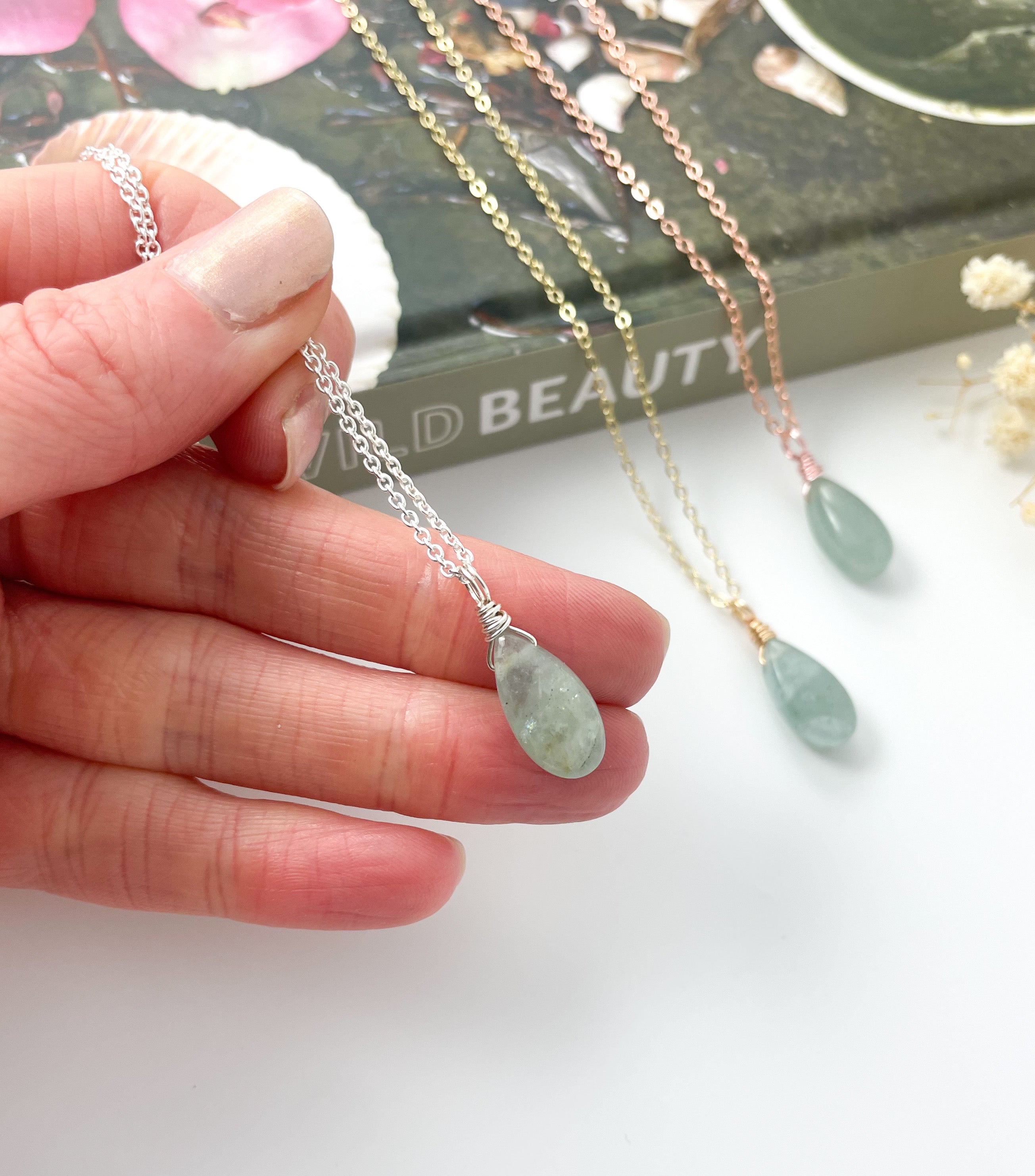 Aquamarine Drop - 18 inch